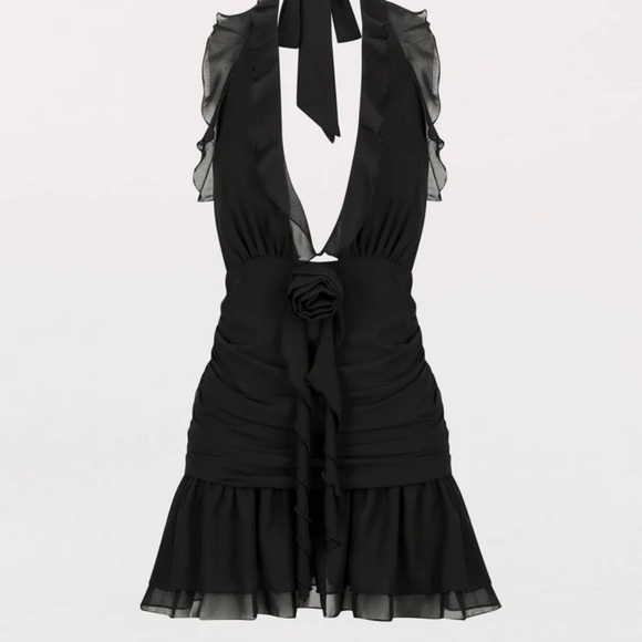 Peppermayo Dresses & Skirts - PEPPERMAYO- WHAT YOU NEED FRILL MINI DRESS -  Black - SIZE US 2